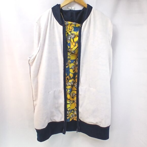 Despicable Me Minion Made Yellow Soft-shell Jacket Windbreaker w/ Hood Like New - Picture 5 of 8